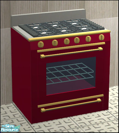 Sims 2 — Bavaria Kitchen Recolour 1 - Stove 1 by Elize-37sims — 1st recolour of the stove. Mesh and 4 recolours available