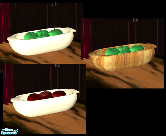 Sims 2 — Bavaria Kitchen Recolour 1 - Fruitbowl by Elize-37sims — Recolour of the bowl and the apples, can be
