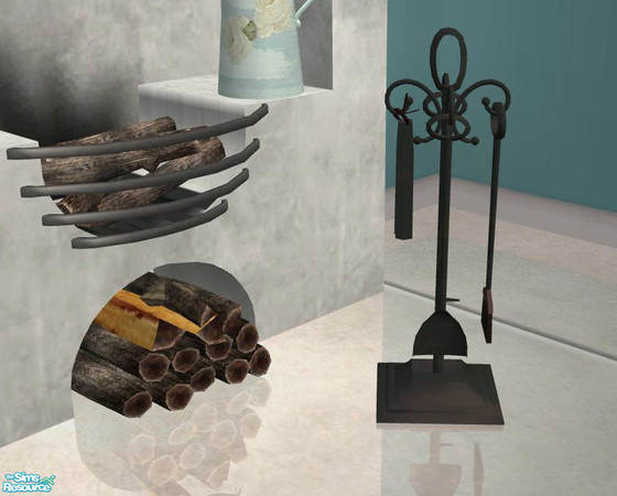 Sims 2 — PB Bedroom - Fireplacetools by ShinoKCR — 