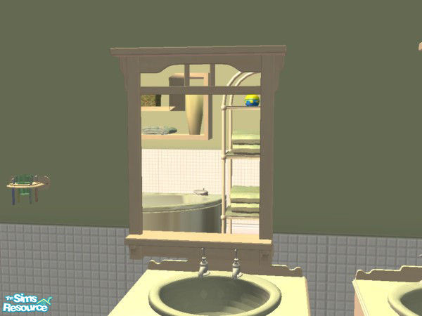 Sims 2 — Modernline Wellness Bathroom - Mirror by MysticVelvet — Recolor of a Maxis Mirror.