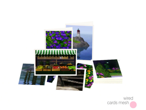 Sims 3 — Wire Cards Mesh by DOT — Wire Cards Mesh by DOT of The Sims Resource