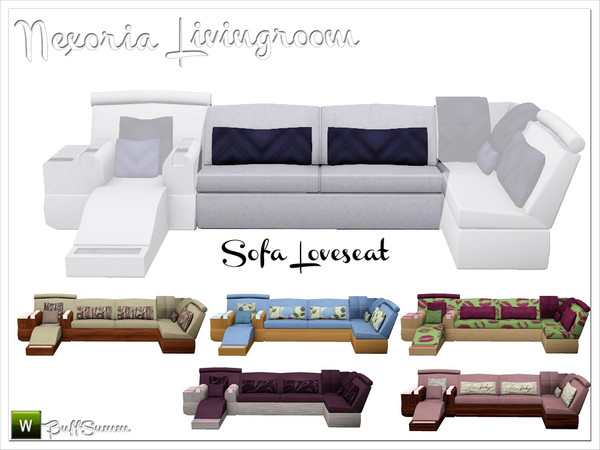 Sims 3 — Nexoria Livingroom Loveseat by BuffSumm — Design-oriented modern livingroom. Clear and straight-lined