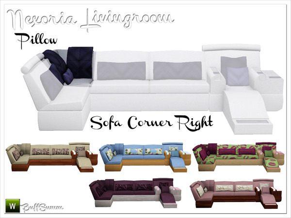 Sims 3 — Nexoria Livingroom Pillow Sofacorner 2 by BuffSumm — Design-oriented modern livingroom. Clear and straight-lined