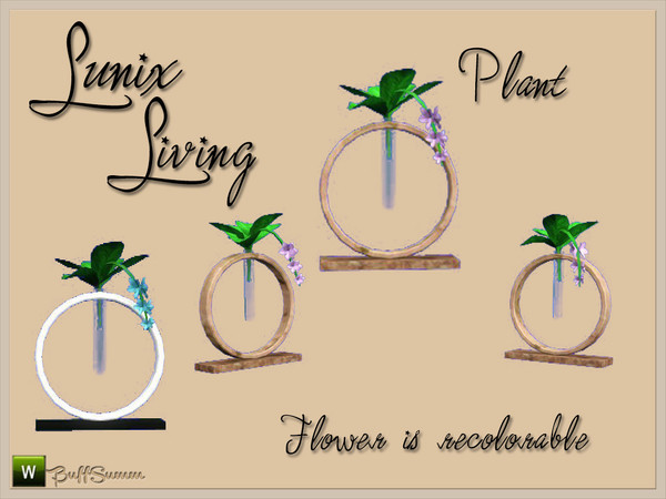 Sims 3 — Lunix Living Plant by BuffSumm — Wood style, round shapes, uniqueness. Just some of the characteristics of the