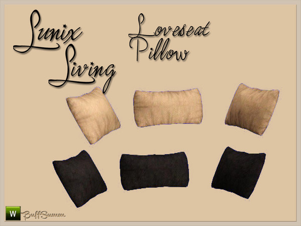 Sims 3 — Lunix Living Pillow Loveseat by BuffSumm — Wood style, round shapes, uniqueness. Just some of the