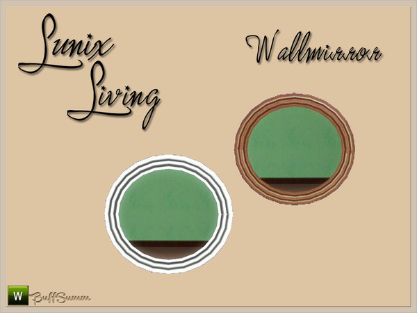 Sims 3 — Lunix Living Wallmirror by BuffSumm — Wood style, round shapes, uniqueness. Just some of the characteristics of