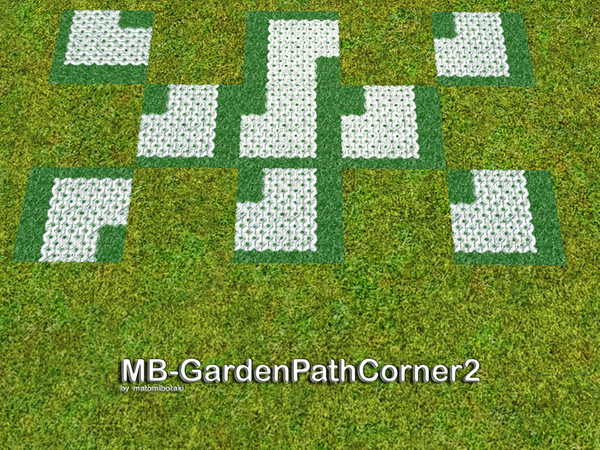 Sims 3 — MB-GardenPathCorner2 by matomibotaki — MB-GardenPathCorner2, part of the - MB-GardenPathSet - with 2 recolorable