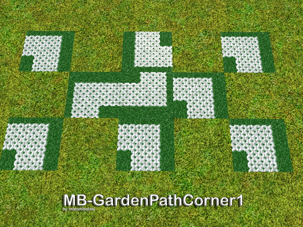 Sims 3 — MB-GardenPathCorner1 by matomibotaki — MB-GardenPathCorner1, part of the - MB-GardenPathSet - with 2 recolorable