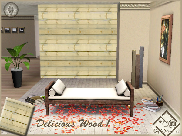 Sims 3 — Delicious Wood 1 by Devirose — By Devirose-created using EA's 'Create a Pattern'.'-No need Expansion packs,base