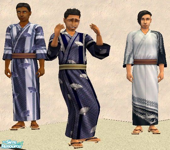 The Sims Resource - EA adult kimonos made available to teens