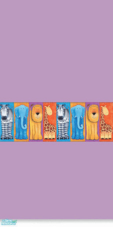Sims 2 — Jungle Creatures Nursery - Lilac Wallpaper by lym — Part of my Jungle Creatures Nursery set.