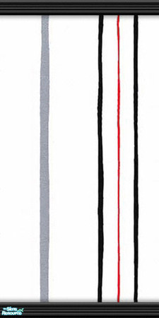 Sims 2 — Art Deco Series 1 - Red & Black Stripes w/o Border by Rowena DeVandal — Third time\'s the charm! Originally