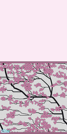 Sims 2 — Blossom - wall 3 by Mekhi — A wallpaper in pink, perfect for your sim home or business ;) Enjoy!