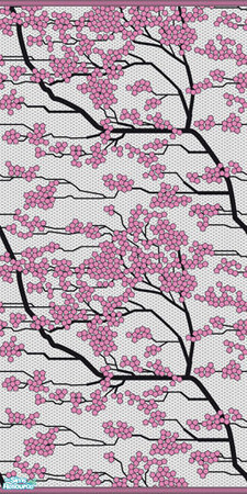Sims 2 — Blossom - wall 1 by Mekhi — A wallpaper in pink, perfect for your sim home or business ;) Enjoy!