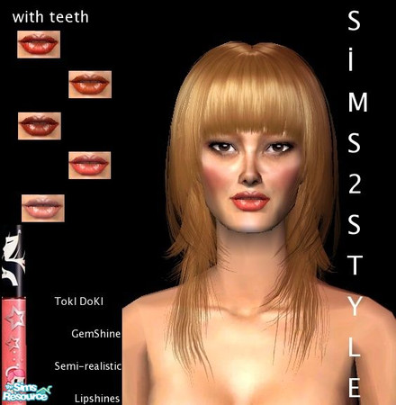 Sims 2 — Gem Shine Teeth  by simseviyo — My newest creation include 5 colors
