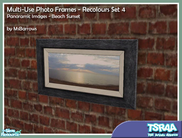 Sims 2 — MU Photo Frames - Images Set 4 - Beach Sunrise by MsBarrows — Panoramic-sized photograph of a sunrise at a