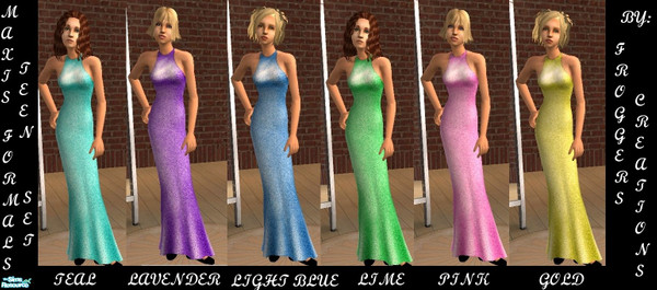 Sims 2 — Light Teen Formal Set by frogger1617 — Recolor of maxis teen Formals