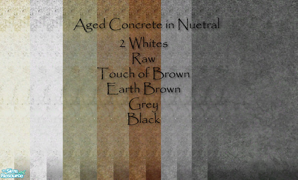 Sims 2 — Aged Concrete in Neutral by exvisioncw — Aged concrete walls in neutral colors. Package comes with regular walls