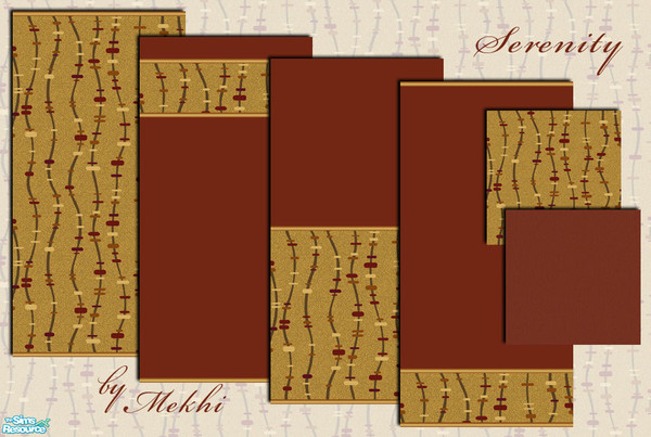 Sims 2 — Serenity by Mekhi — Two carpets and four wallpapers for your homes, enjoy!