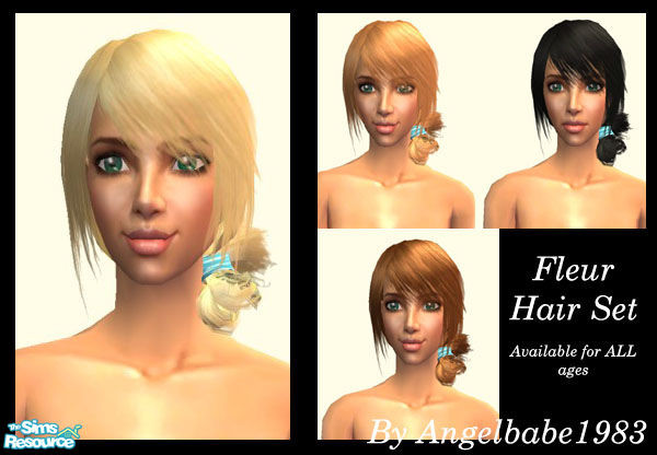Sims 2 — Fleur Hair Set by Angelbabe1983 — Here is another Hair Set based on one of Peggy\'s wonderful meshes. Again