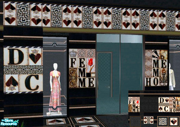 Sims 2 — DC Boutique (outdoor ) by prank222 — This set is based on lovely memory tiles designed by Sid Dickens.You can