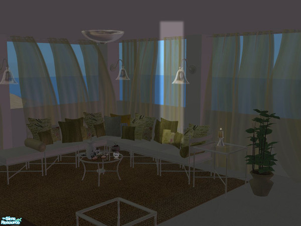 Sims 2 — PB Outdoor Curtains - Sheer recolors - Curtain middle yellow by ShinoKCR — 