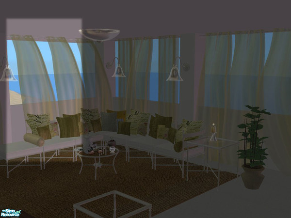 Sims 2 — PB Outdoor Curtains - Sheer recolors - Curtain left yellow by ShinoKCR — 