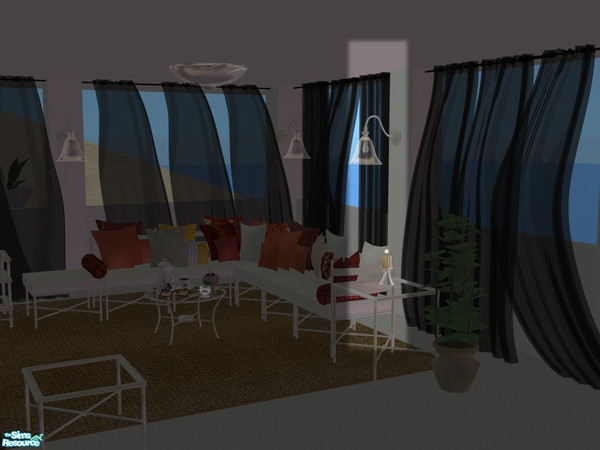 Sims 2 — PB Outdoor Curtains - Sheer recolors - Curtain middle grey by ShinoKCR — 