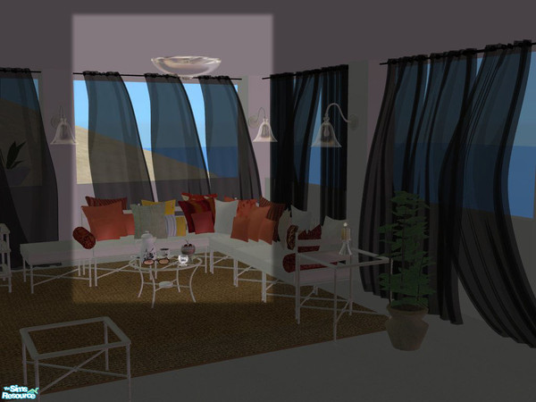 Sims 2 — PB Outdoor Curtains - Sheer recolors - Curtain left grey by ShinoKCR — 