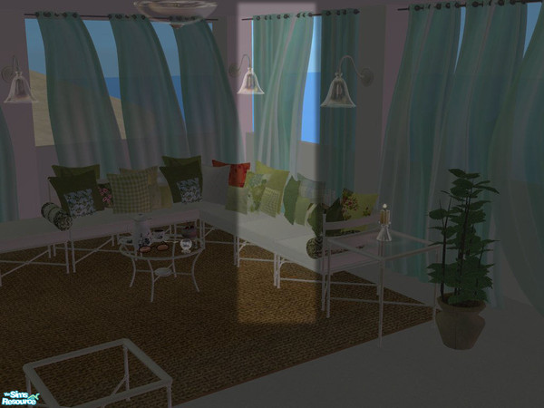 Sims 2 — PB Outdoor Curtains - Sheer recolors - Curtain right green by ShinoKCR — 