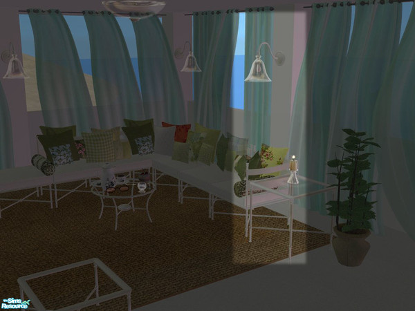 Sims 2 — PB Outdoor Curtains - Sheer recolors - Curtain middle green by ShinoKCR — 