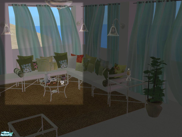 Sims 2 — PB Outdoor Curtains - Sheer recolors - Curtain left green by ShinoKCR — 