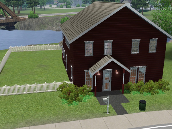 Sims 3 — Charming Red by Fejeeper — Quaint and simple 3 bedroom home, with 1 and a half baths and a laundry room. This