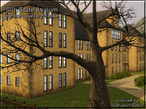 Sims 3 — The Sim State Insane Asylum by Cerulean Talon — The last thing in mental health care. Creepy but fully