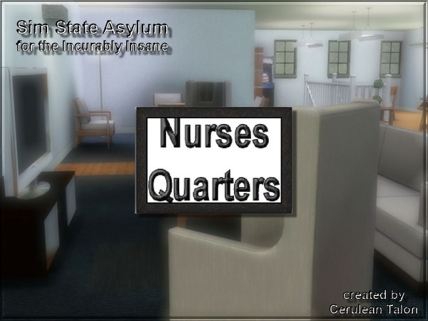 Sims 3 — Nurses Quarters Sign by Cerulean Talon — Nurses that live in, or have to stay on long shifts have to sleep