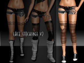 Sims 3 — Lace Stockings V2 by saliwa — Lace Stocking for every type of clothing.
