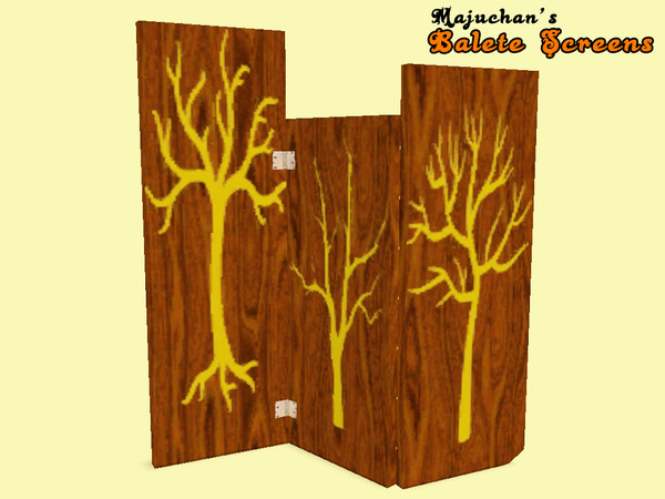 Sims 3 — Balete Screens by Majuchan — Simple changes to folding and hollow-core doors create decorative room dividers for