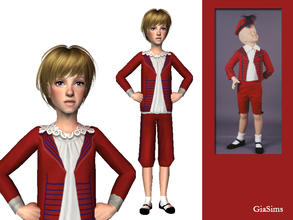 Sims 2 — Red Play Suit for Boys by giasims — Red Play suit for Boys