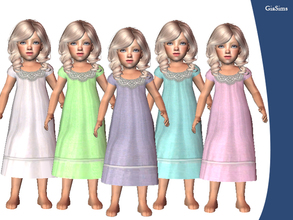 Sims 2 — Five Nightgowns for Baby Girls by giasims — Five Nightgowns for Baby Girls
