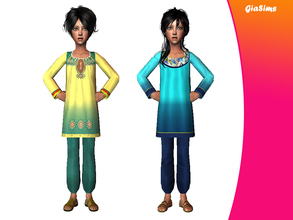 Sims 2 — Two Indian Dress for Girls by giasims — Two Indian Dress for Girls