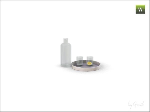 Sims 3 — Skarto tray with glasses by Gosik — Made by Gosik at The Sims Resource. TSRAA