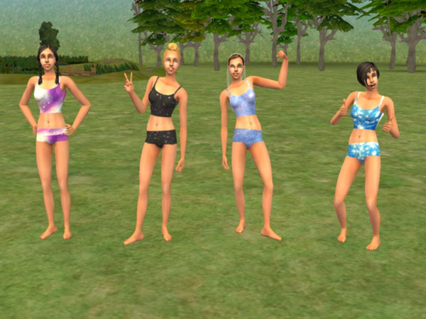 Sims 2 — Starshine Undies Set by Xodess — This is my very first set (I could never figure it out on the Sims 3, so now