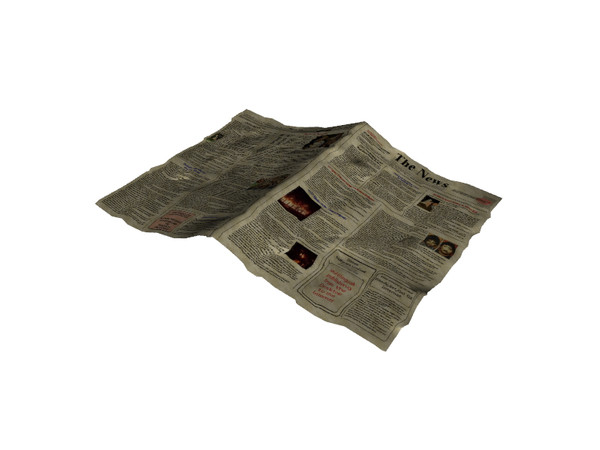 Sims 3 — Hollow's End Crumbled Newspaper by Symphonie1213 — Hollow's End Crumbled Newspaper by Symphonie for TSR. Just