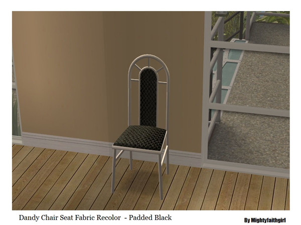 Sims 2 — MFG SH Dandy Chair Fabric SET #1 - Padded Black by mightyfaithgirl — Padded Black fabric recolor for Sim 2