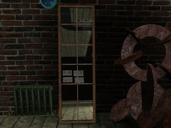 Sims 3 — Industrial Chic Floor Mirror by wolfspryte — part of the Industrial chic Dining collection