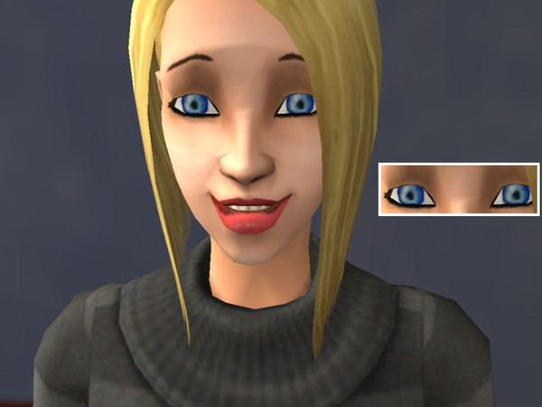 Sims 2 — [02] - Sky Blue Eyes by Xodess — This set consists of three shades of blue colored eyes. They work for both