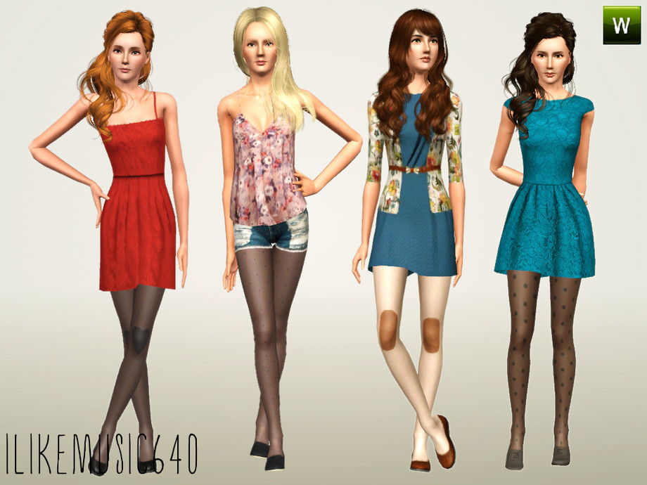 The Sims Resource - Blair Waldorf's Wolford tights megapack