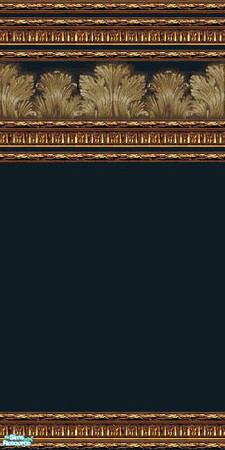 Sims 2 — jsf2RitzRegalBlack by jsf — My Ritz moulding compliments the golden leaves and dark wallpaper to dress up your