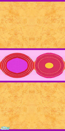 Sims 2 — Wall - Sunset Multi Color Circles by Sheera — Part of my Abstract Multi Color Circles Walls & Floors Set ,