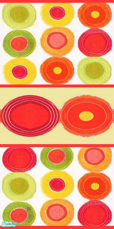 Sims 2 — Wall - Vibrant Multi Color Circles by Sheera — Part of my Abstract Multi Color Circles Walls & Floors Set ,